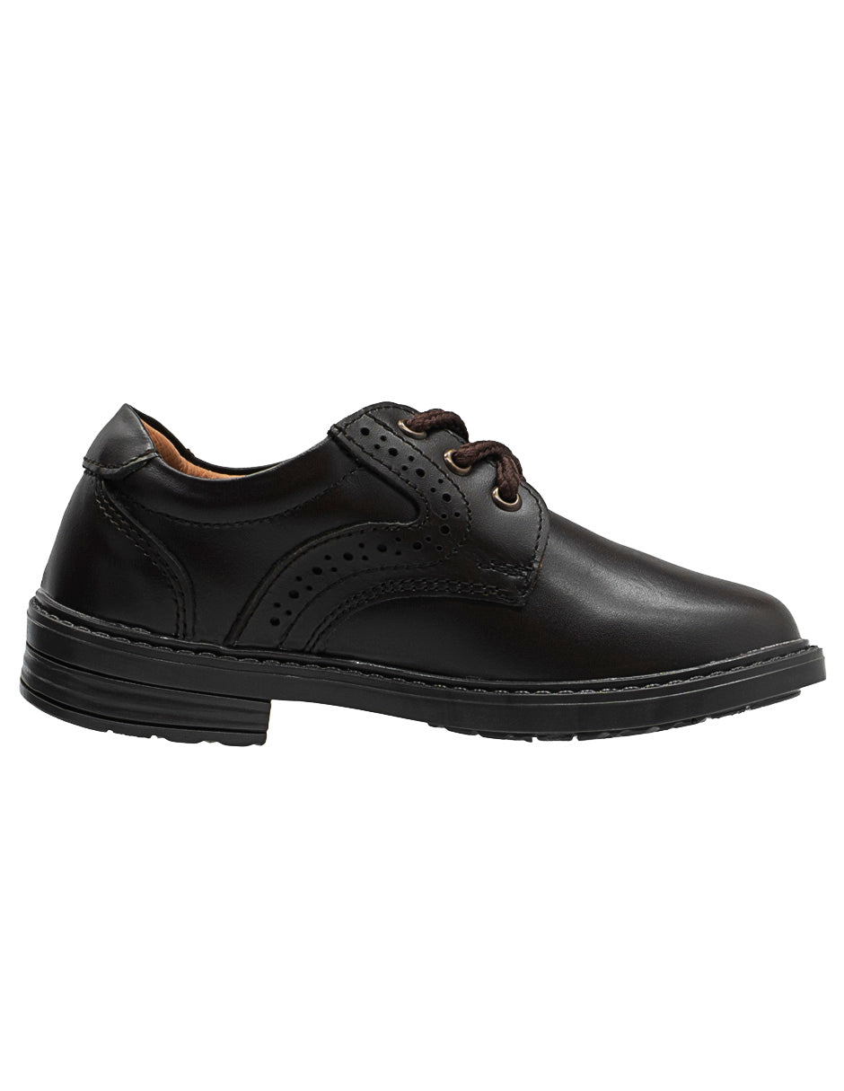 Zapato Napa Negro Escolar Formal Niño Ninos®