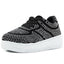 Tenis Niña CasuaIes Negros Pedrería Suela Tipo Chunky Ninos