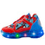 Tenis Spider LED Rojo Azul Niño Pequenos Pasos