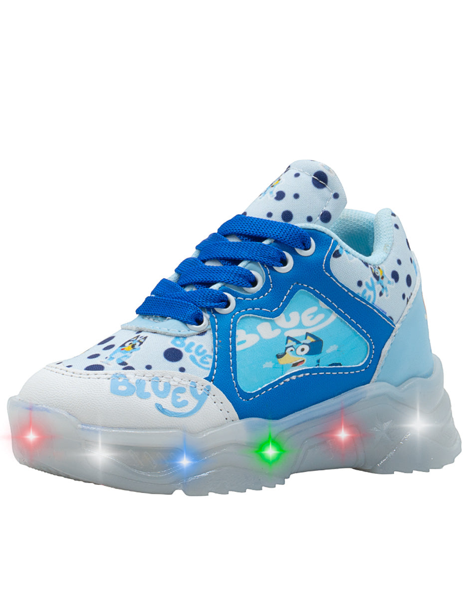 Tenis Dog LED Azul Niño Pequenos Pasos
