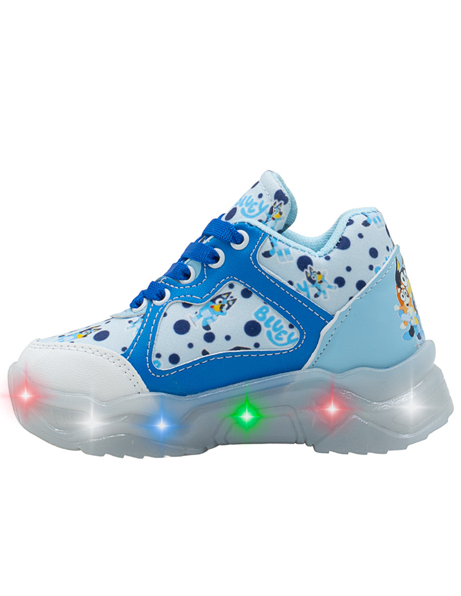 Tenis Dog LED Azul Niño Pequenos Pasos