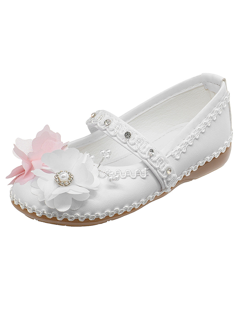 Balerina Satinado Flores Brillos Ceremonia Niña Pequenos Pasos