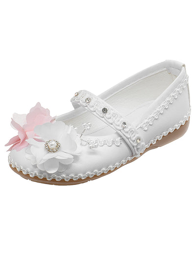Balerina Satinado Flores Brillos Ceremonia Niña Pequenos Pasos