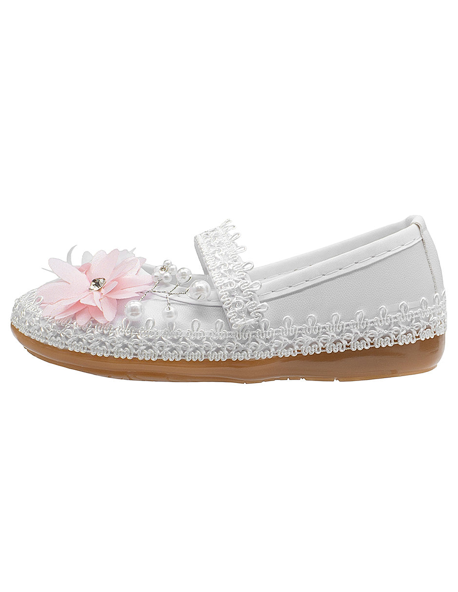 Balerina Satinado Flores Ceremonia Niña Pequenos Pasos