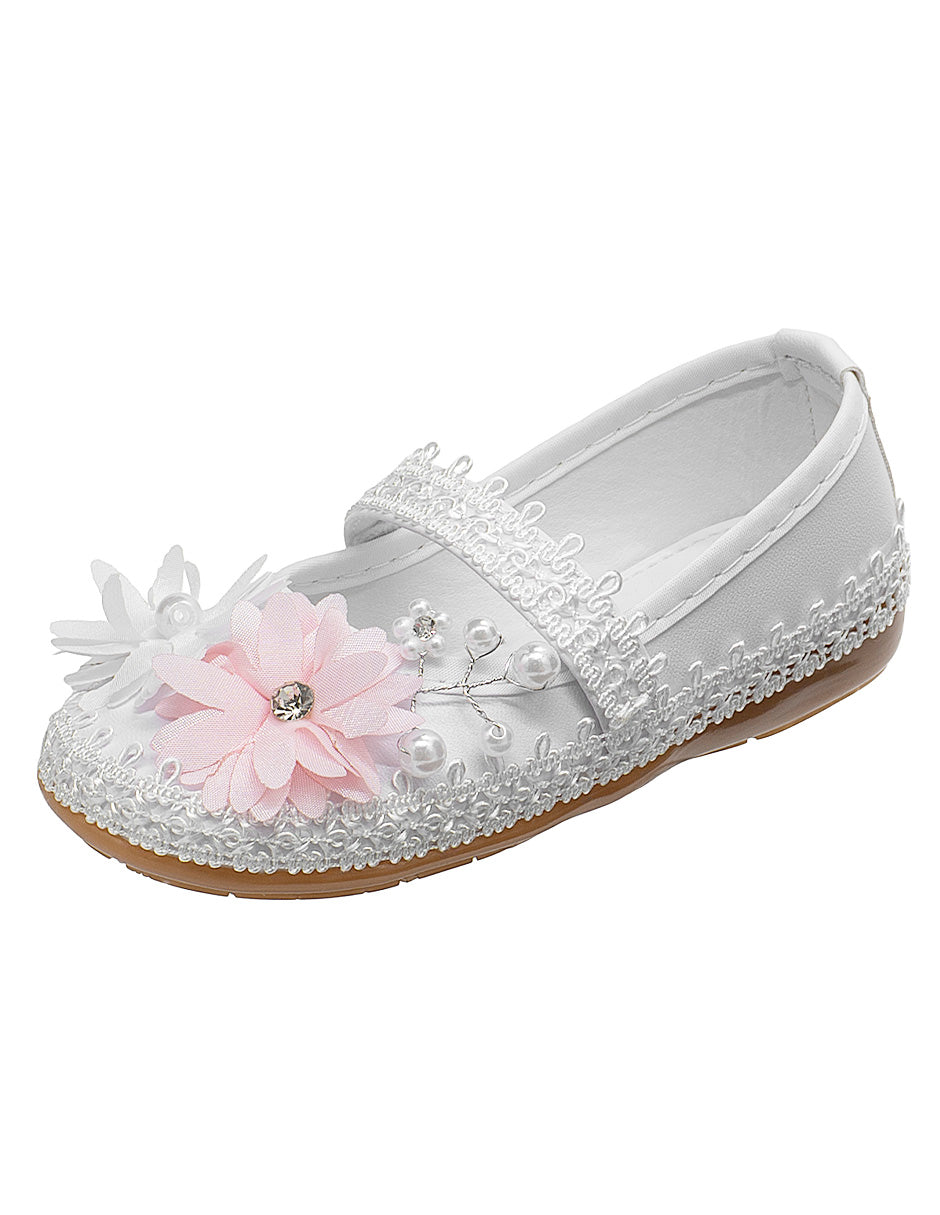 Balerina Satinado Flores Ceremonia Niña Pequenos Pasos