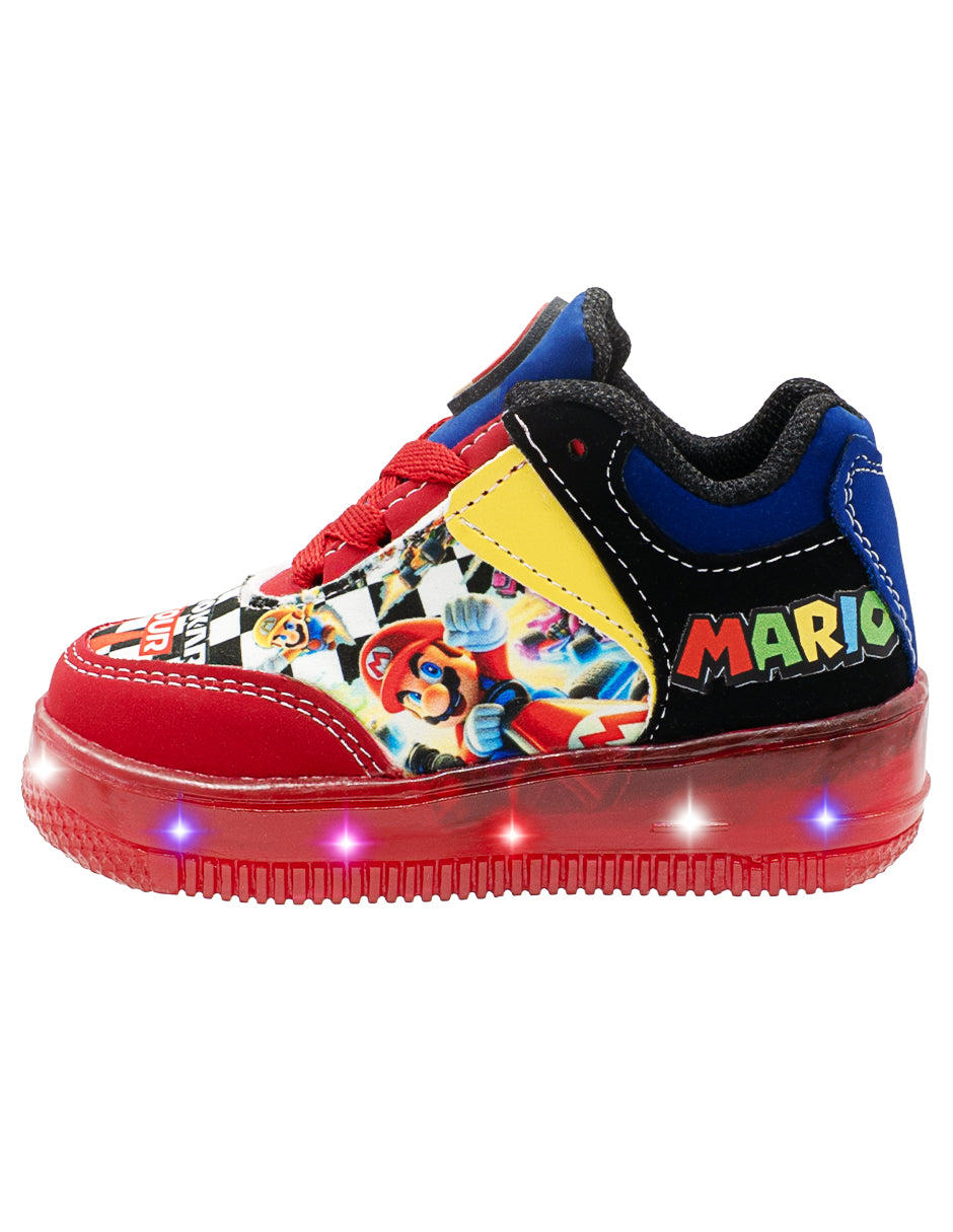 Tenis Choclo Rojo LED Kart Niño Pequenos Pasos