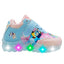 Tenis Choclo Azul Rosa LED Dog Niña Pequenos Pasos