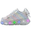 Tenis LED Niña Glitter Moño Niña Pequeños Pasos