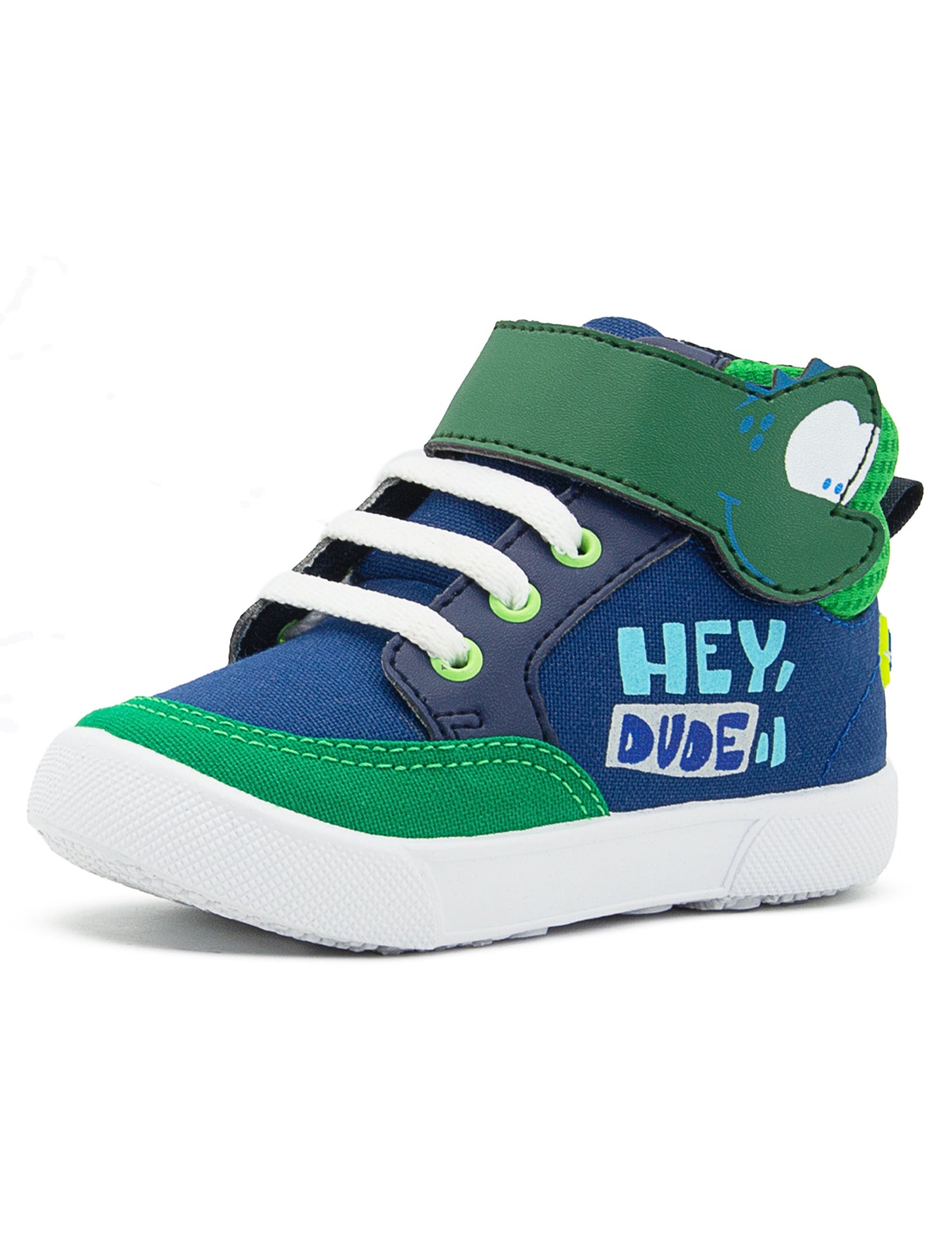 Tenis Robbie Tipo Botita Azul Verde Dinosaurio Niño Bubble Gummers