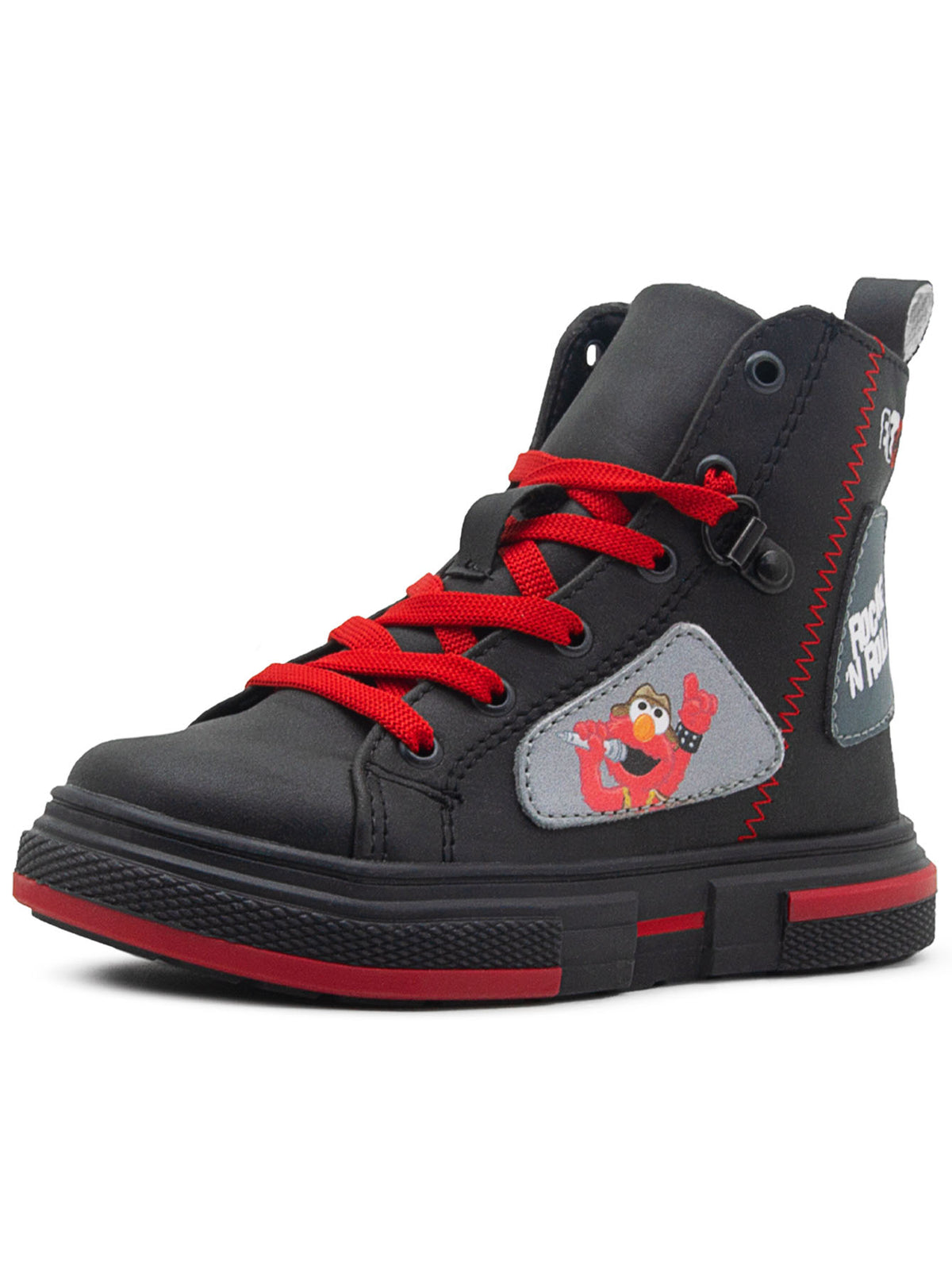 Tenis Monstruo Rock 'N' Roll Negro Tipo Bota Niño Karsten