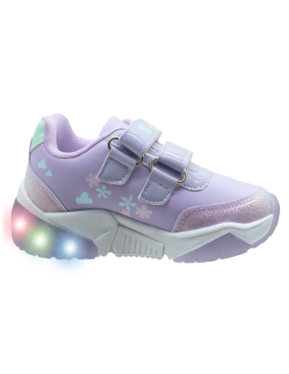 Tenis LED Niña Personaje Azul Tenis Con Imaginación
