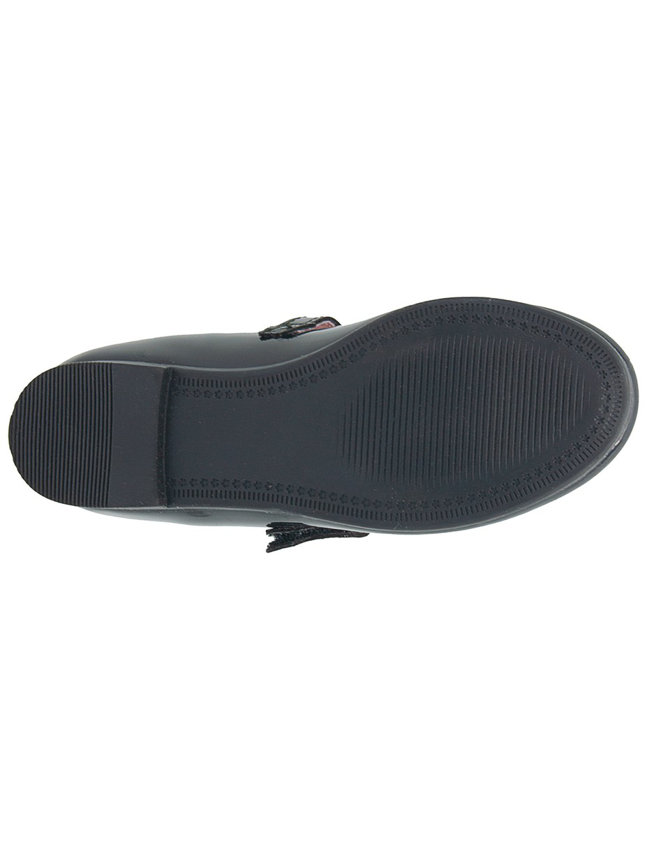 Zapato Escolar Niña Mary Jane Charol Negro Tornasol Tropicana