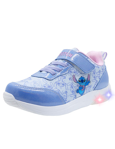 Tenis Niña Stitch Disney Luces LED glitter Tropicana