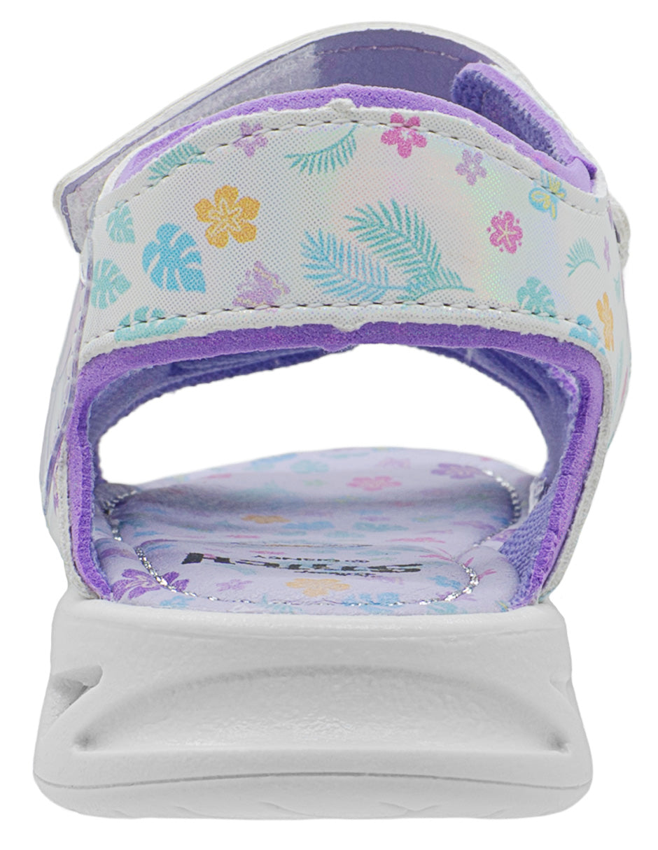 Sandalia Niña Disney Stitch Luces LED Blanca Tropicana