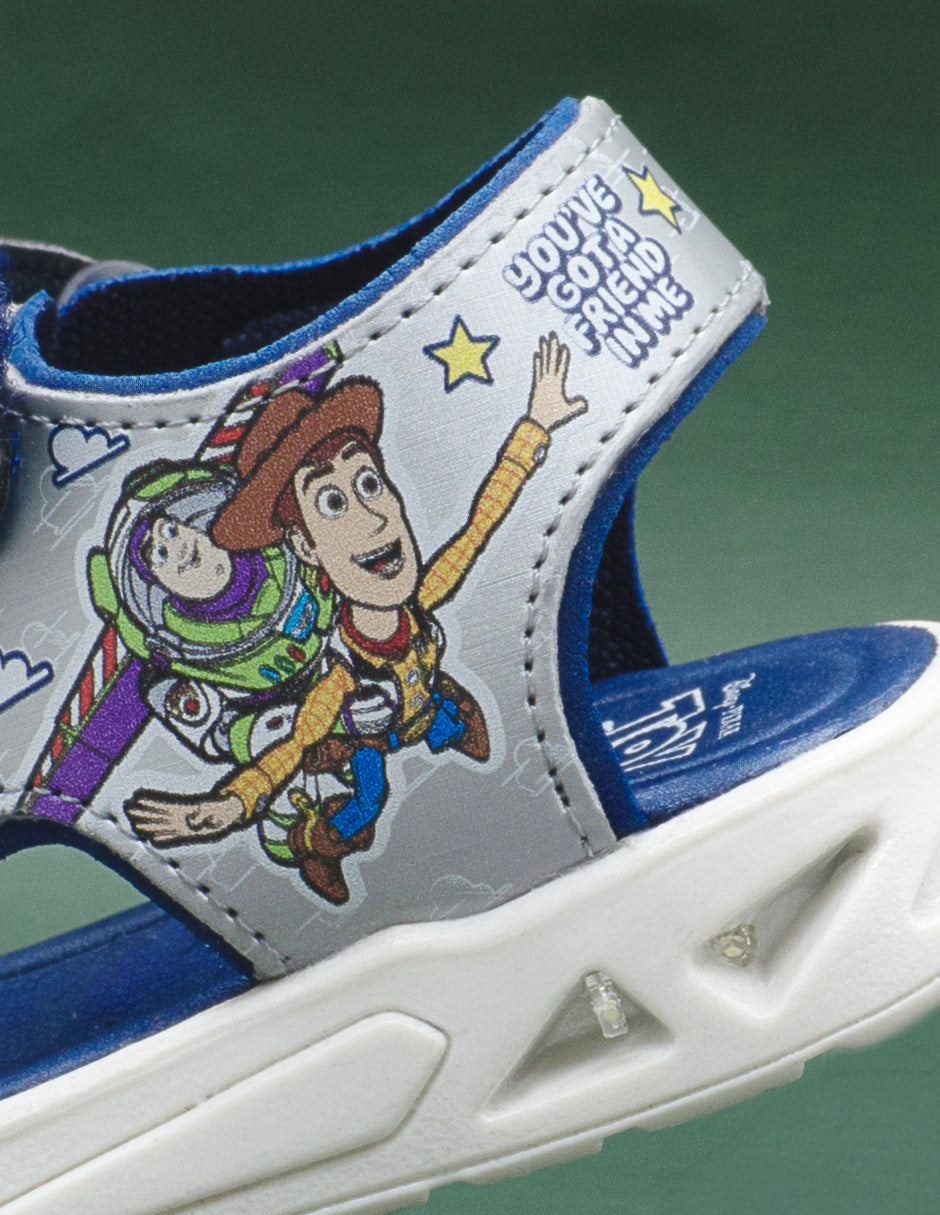 Sandalias Infantiles Toy Story con Luces LED y Ajuste de Velcro