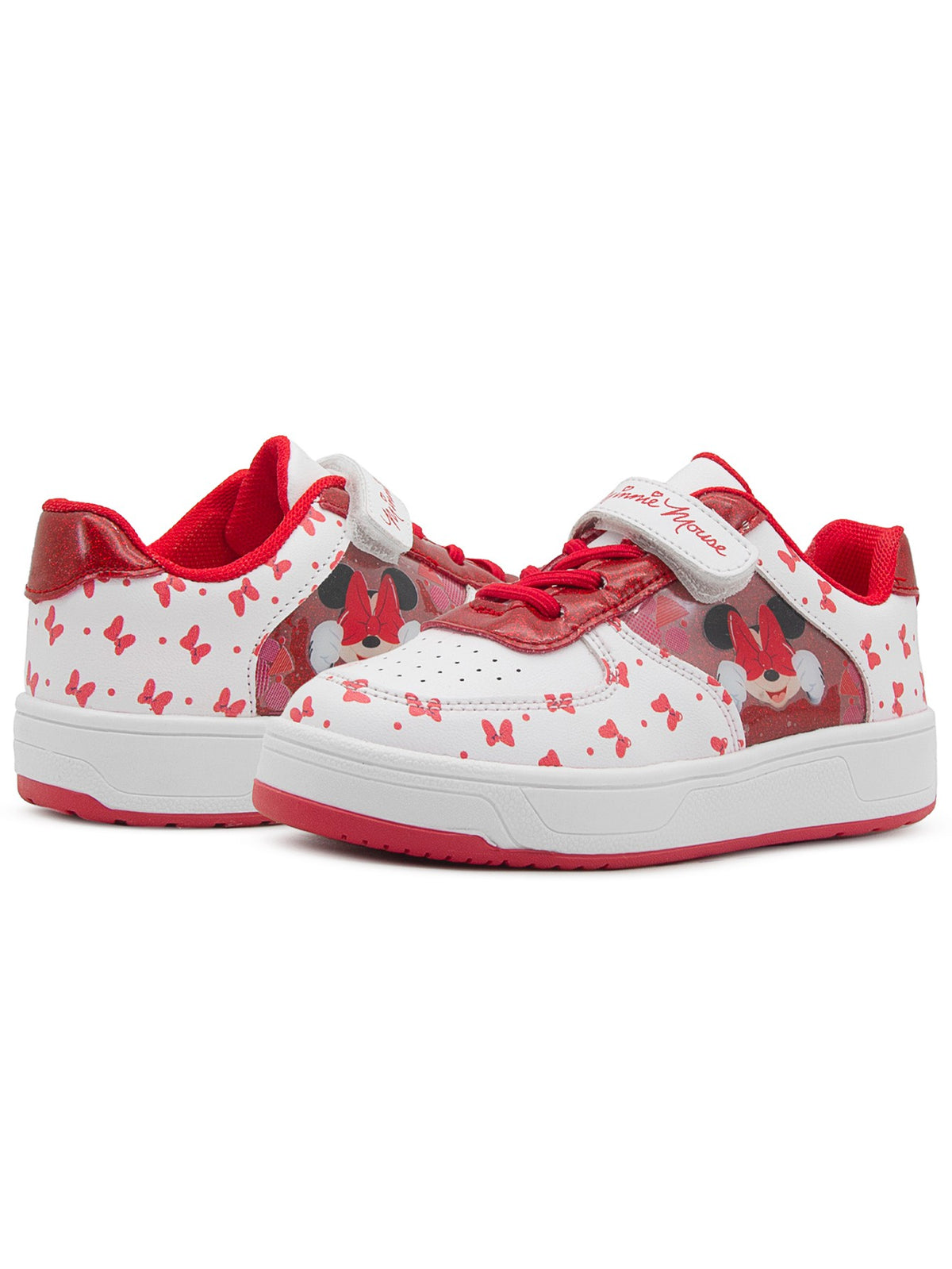 Tenis Niña Disney Minnie Mouse – Blanco Rojo Glitter Tropicana
