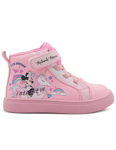 Tenis Bota Niña Minnie Mouse & Unicornio Rosa Tropicana