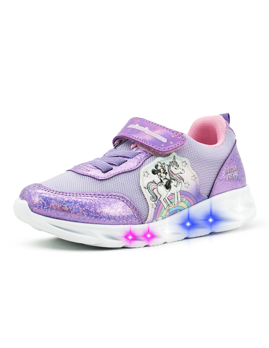 Tenis Niña Minnie Mouse LED Tropicana