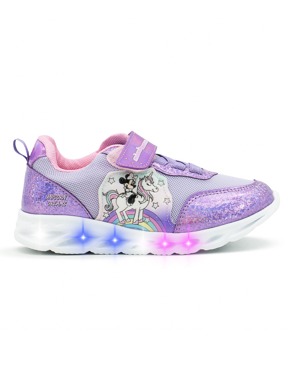 Tenis Niña Minnie Mouse LED Tropicana