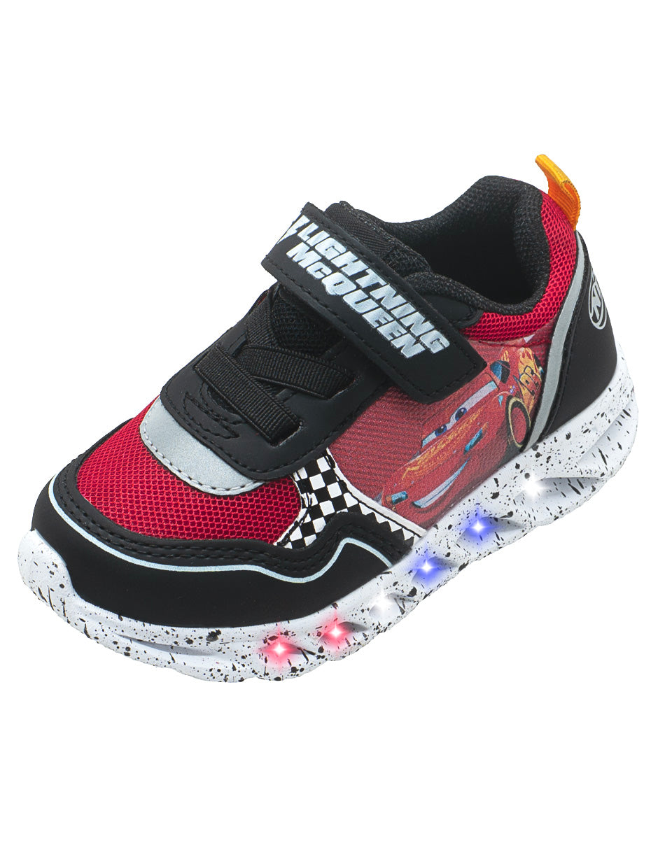 Tenis Niño Cars Rayo McQueen LED Tropicana