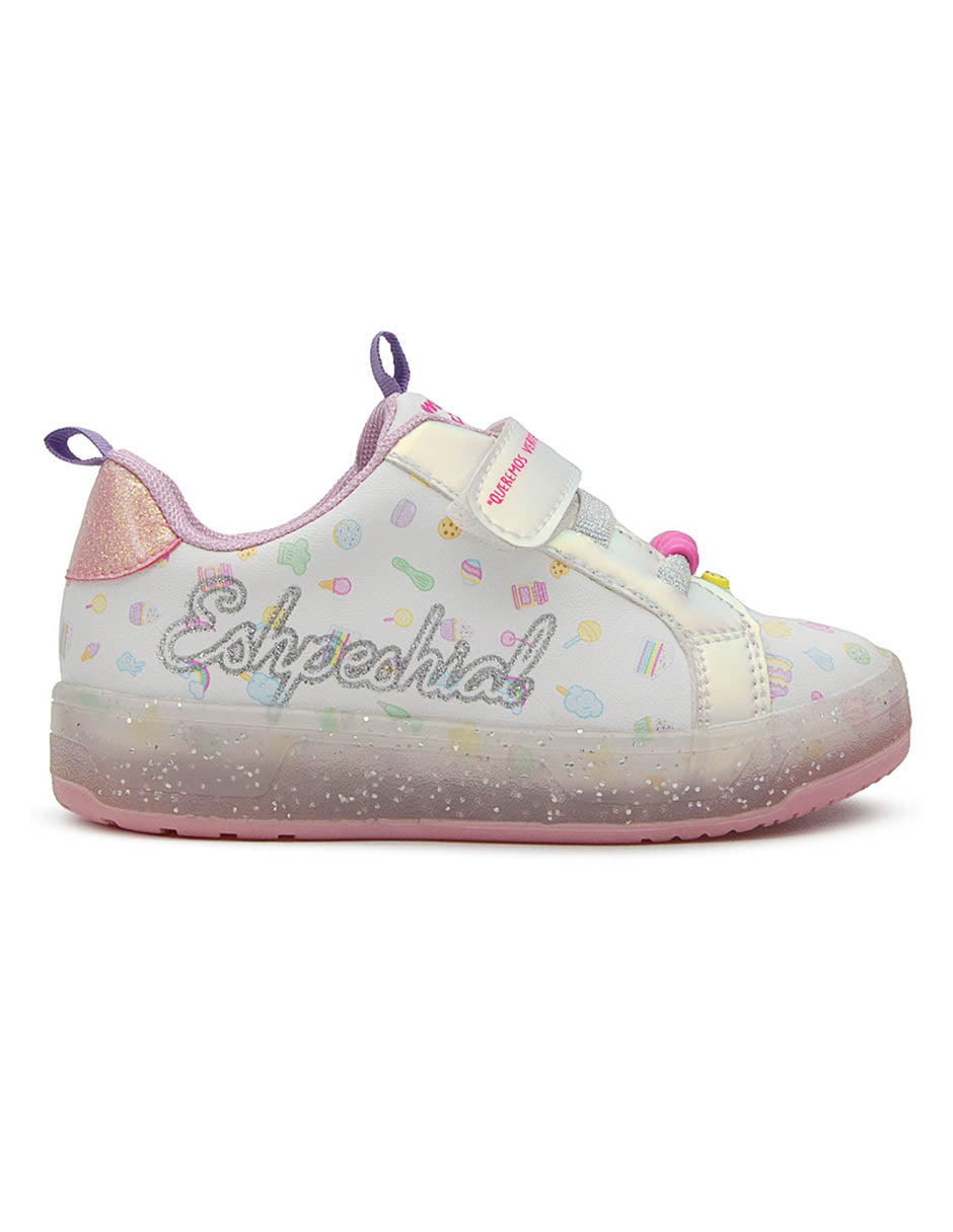 Tenis Niña Estampado Holográfico Glitter Tropicana