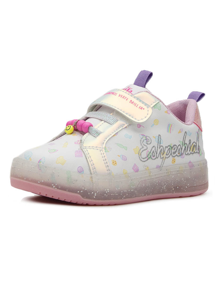 Tenis Niña Estampado Holográfico Glitter Tropicana