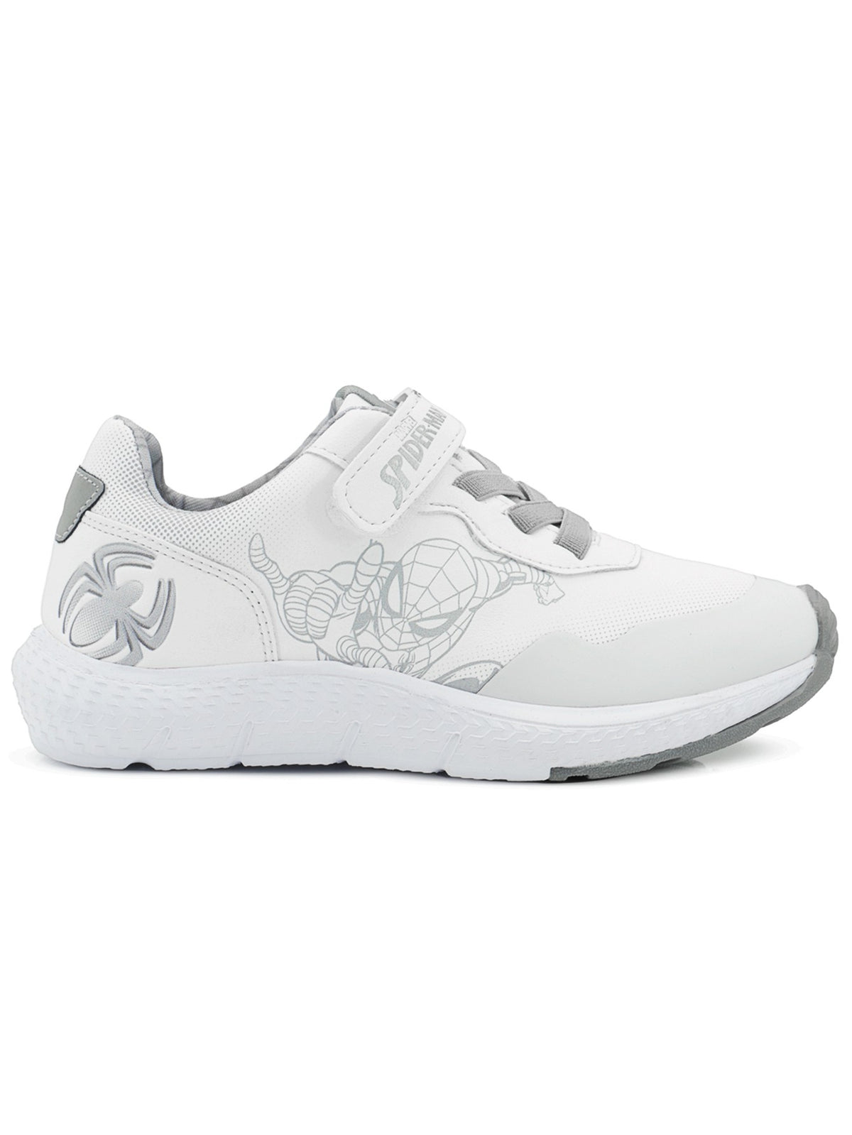 Tenis Escolares Niño Marvel Spider-Man Blanco Agujetas Elásticas Tropicana