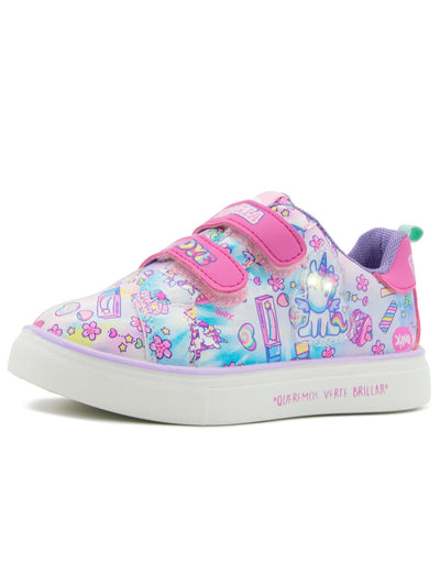 Tenis Niña LED Doble Tira Contactel Unicornio Tropicana
