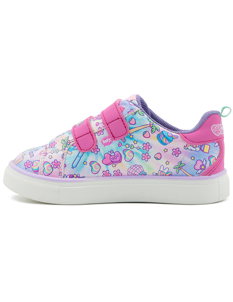 Tenis Niña LED Doble Tira Contactel Unicornio Tropicana