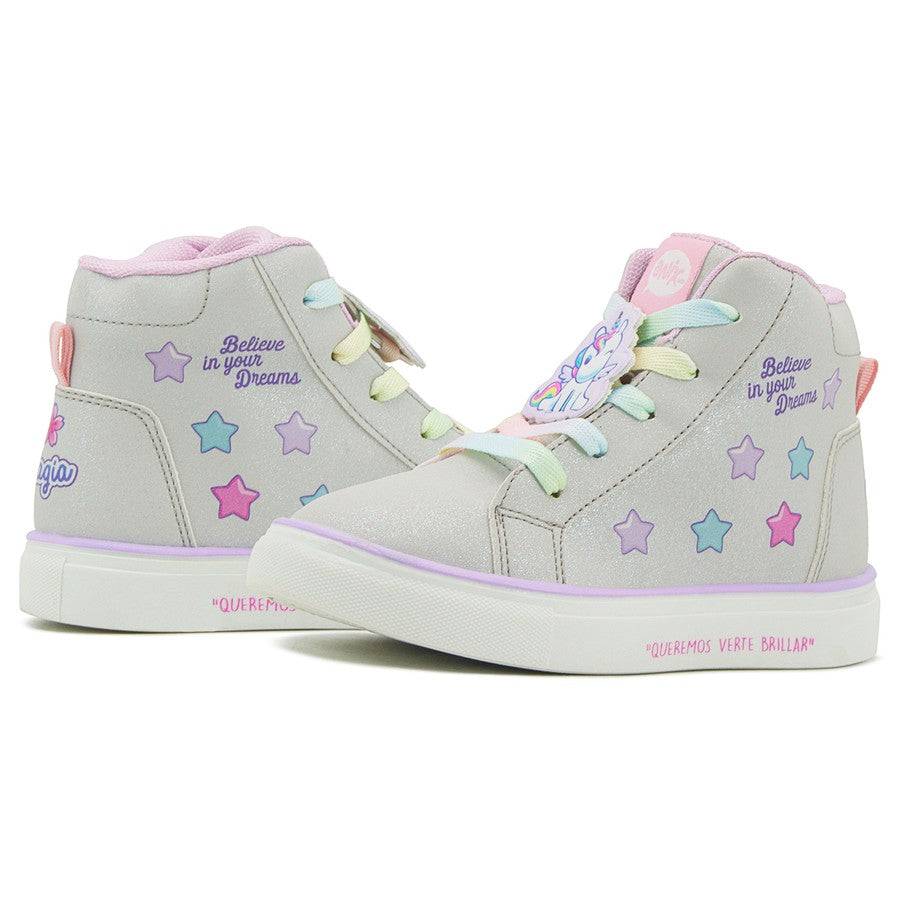Tenis Bota Niña Glitter Unicornio Tropicana