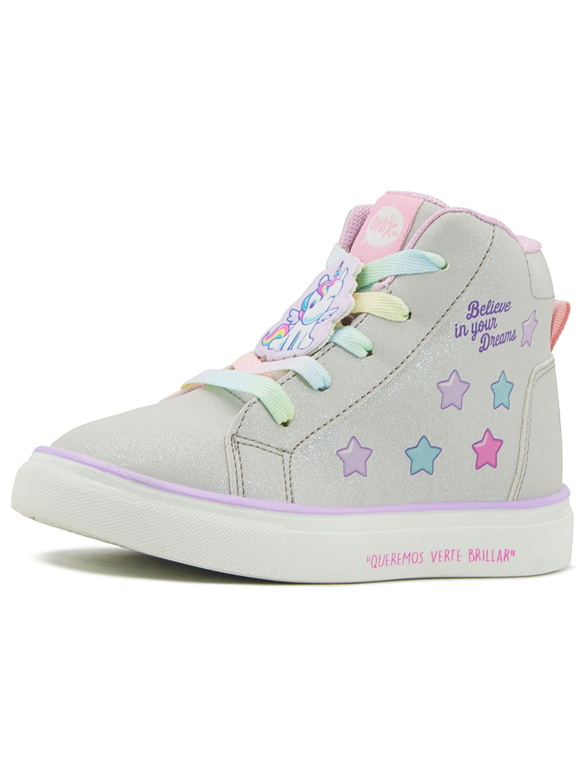 Tenis Bota Niña Glitter Unicornio Tropicana