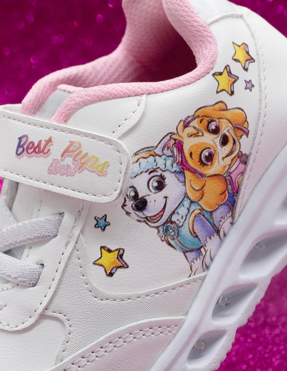Tenis Niña Paw Patrol LED Blanco Tropicana