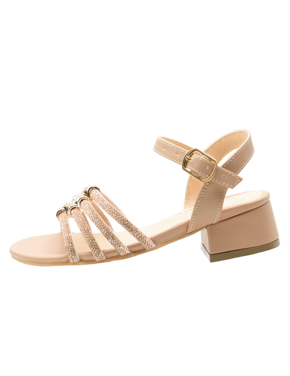 Sandalias Biege Niña Tacon Wildcat.