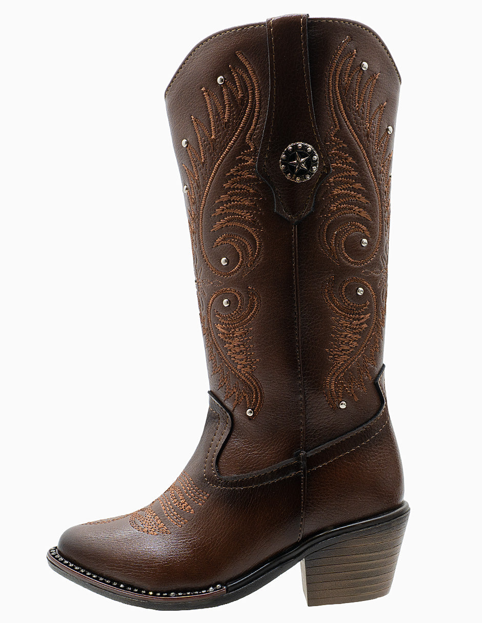 Bota Vaquera Bordado Western Café Niña Wildcat®