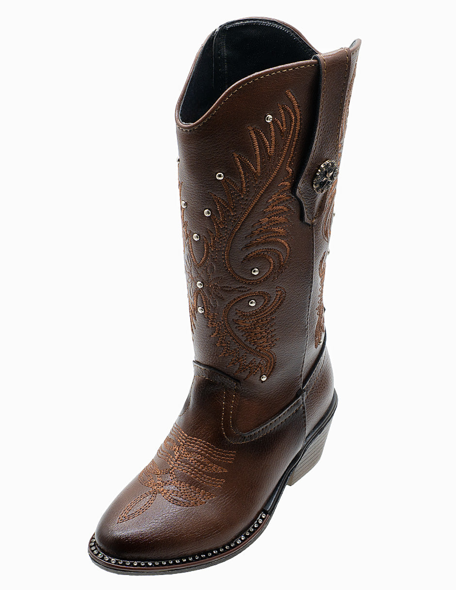 Bota Vaquera Bordado Western Café Niña Wildcat®