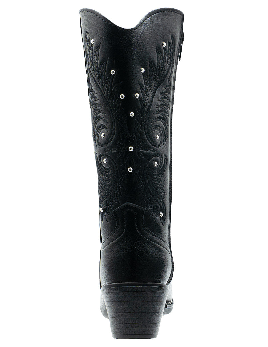 Bota Vaquera Bordado Western Negro Niña Wildcat®