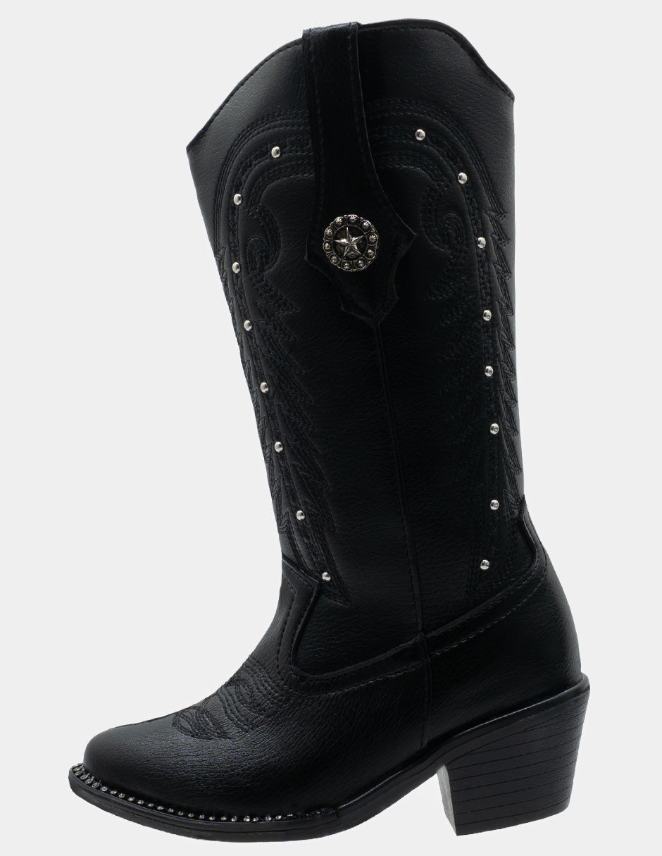 Bota Vaquera Western Negro Niña Wildcat®