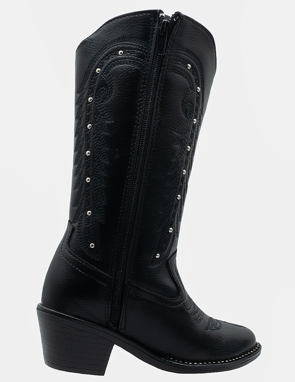 Bota Vaquera Western Negro Niña Wildcat®