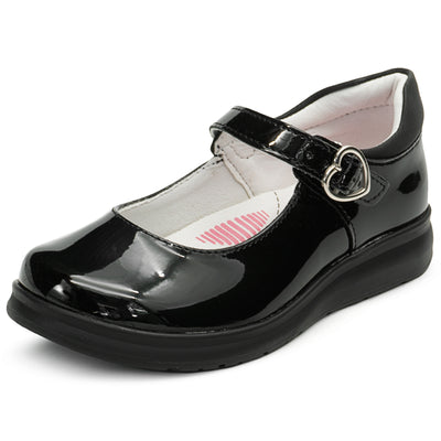Zapato Escolar Niña Mary Jane – Charol Negro Suela Ergonómica Yuyin