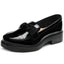 Mocasín Chunky Escolar Niña Charol Negro Yuyin