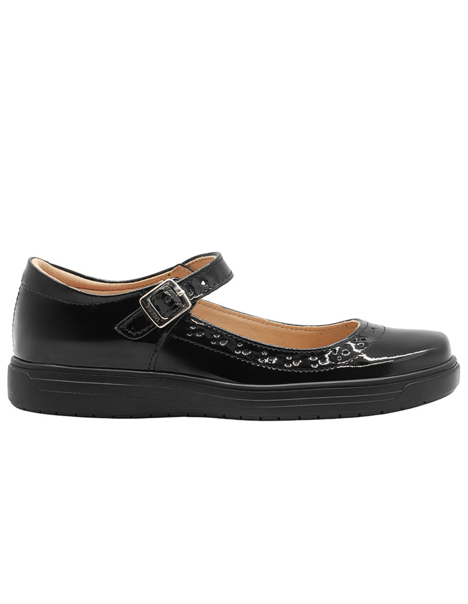 Zapato Escolar Niña Mary Jane Charol Negro Yuyin