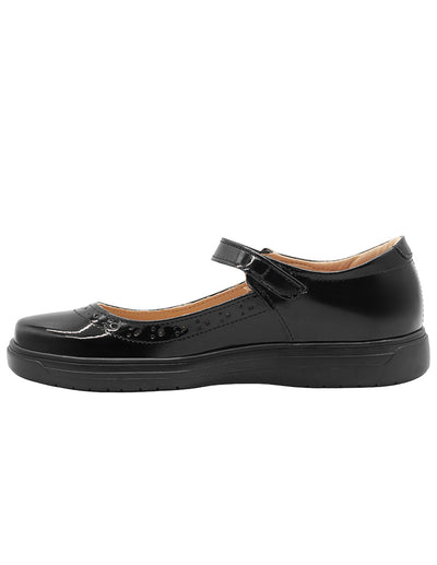 Zapato Escolar Niña Mary Jane Charol Negro Yuyin