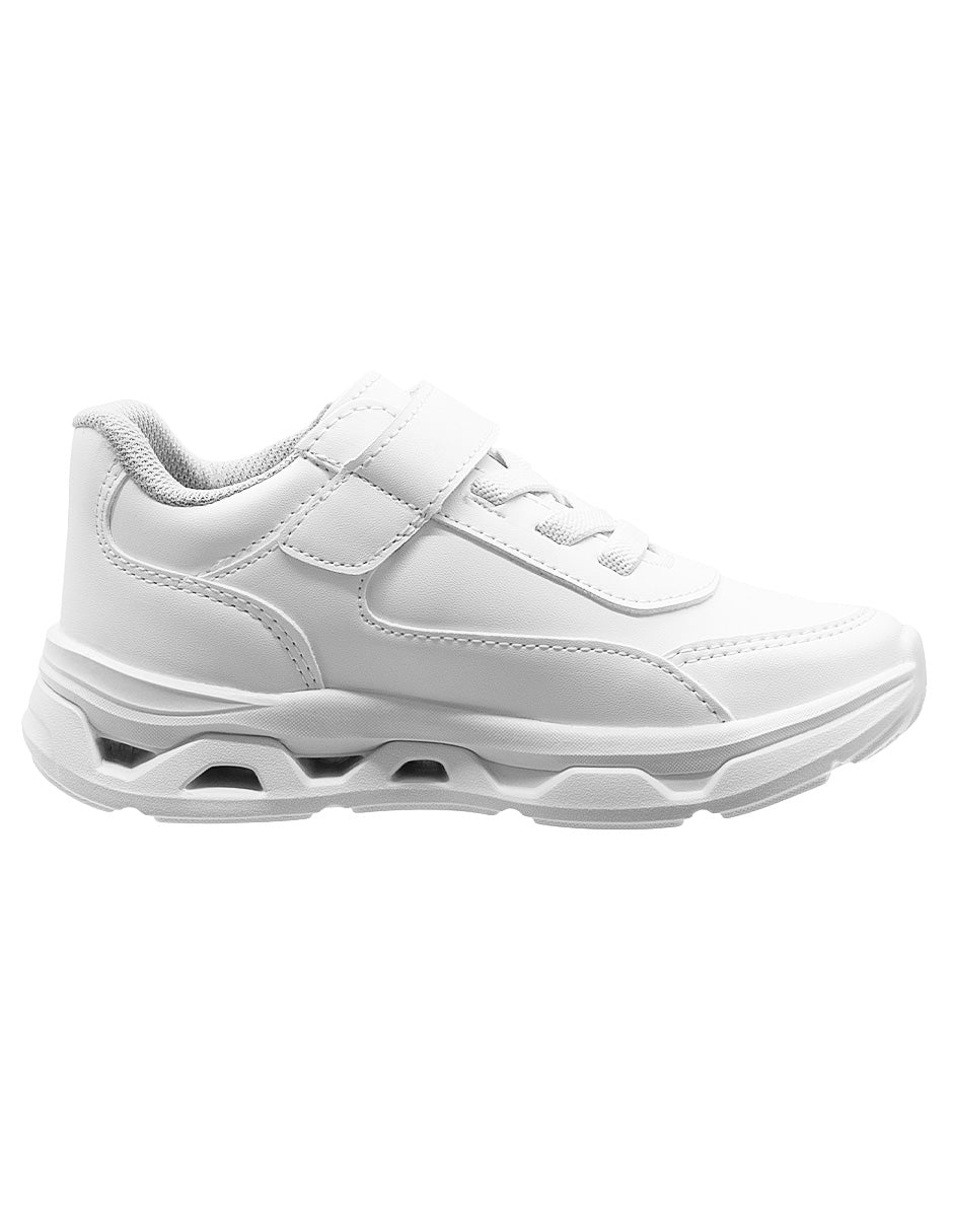 Tenis Escolar Blanco Yuyin Para Niño