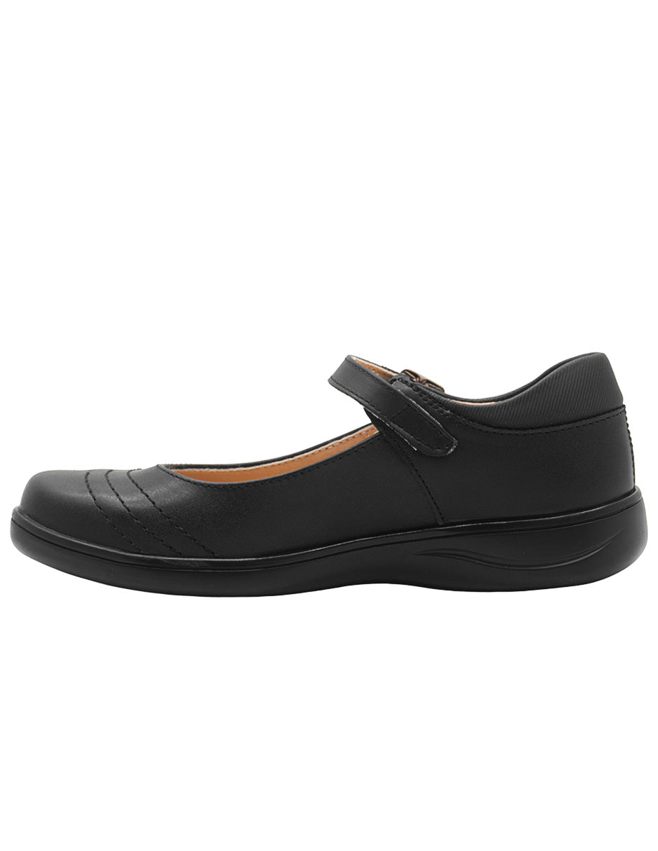 Zapato Escolar Niña Mary Jane Charol Negro Yuyin
