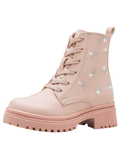 Bota Niña Rosa Napa Pedrería Yuyin