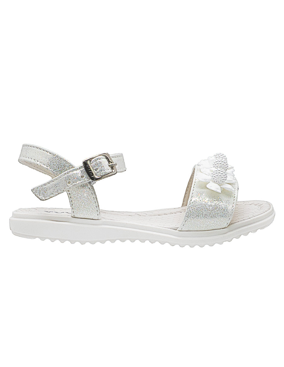 Sandalia Niña Blanco Glitter Yuyin