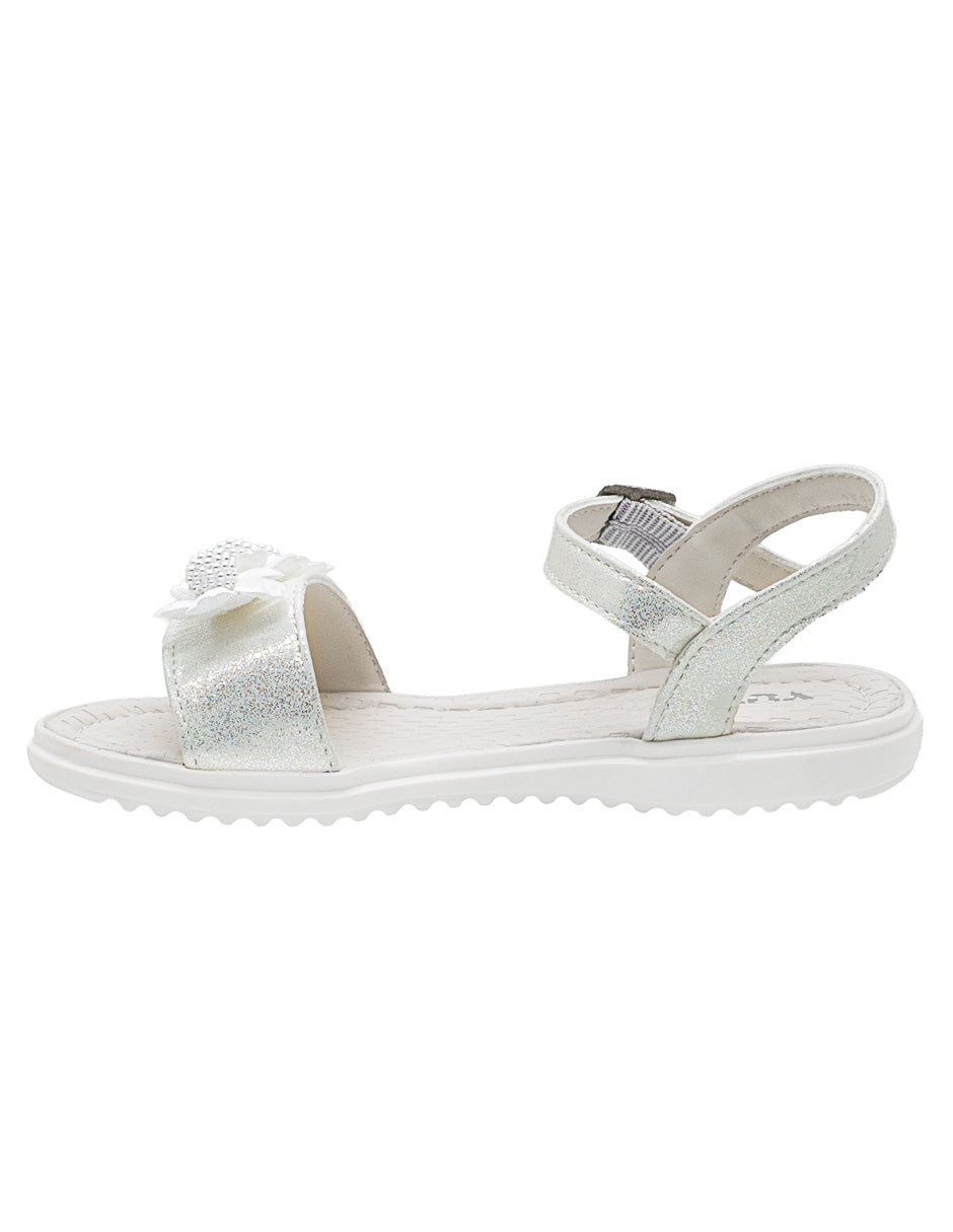 Sandalia Niña Blanco Glitter Yuyin