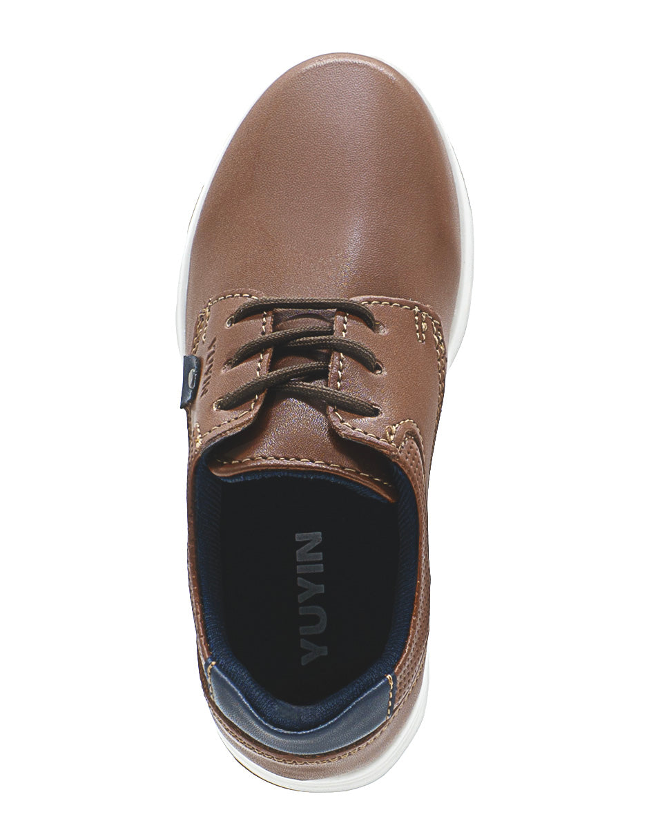 Derby Para Niño Yuyin Cognac