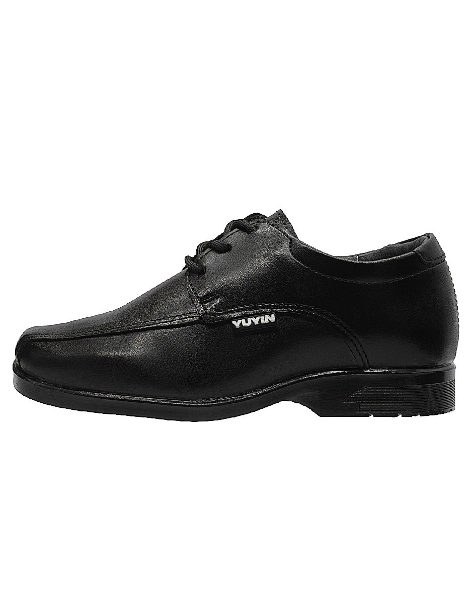 Zapato Negro Formal Escolar Derby Niño Yuyin