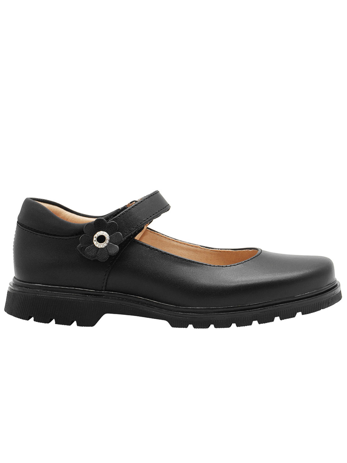 Zapato Escolar Niña Tipo Mary Jane Negro Yuyin
